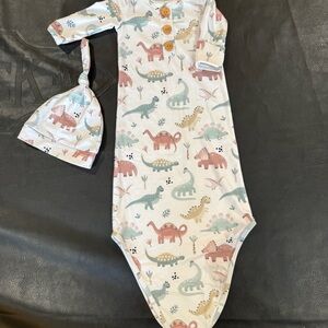 Caden Lane Dinosaur Print knotted gown